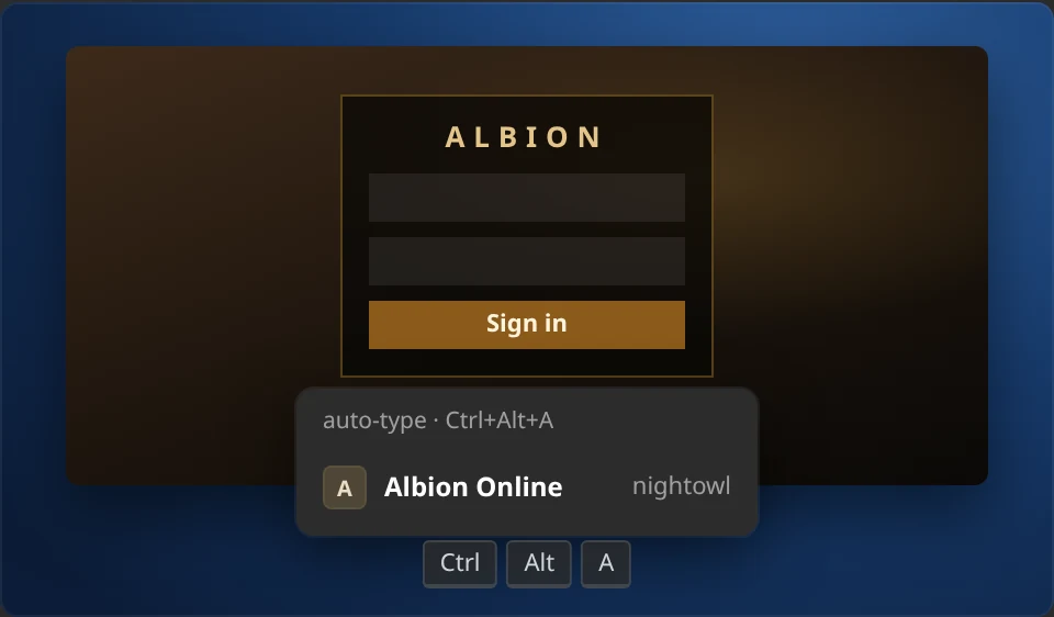 One click in the login screen.