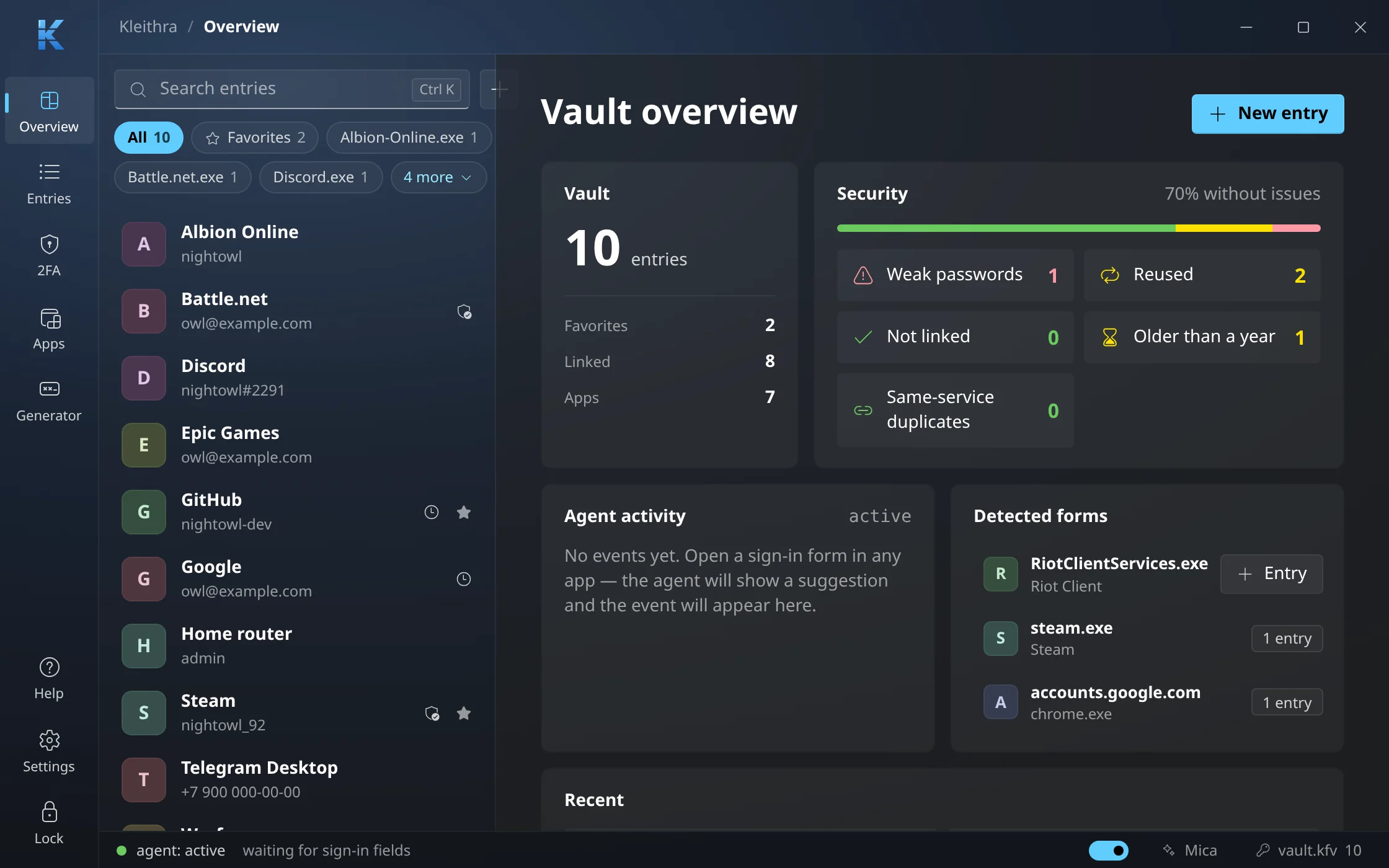 Vault overview